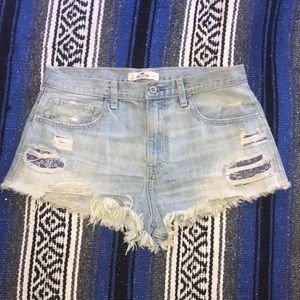 Hollister Distressed High Waisted Shorts